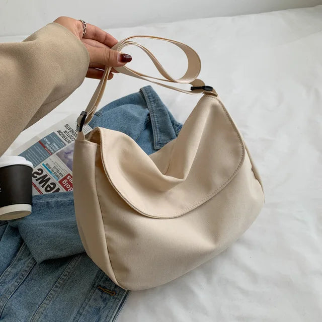 Nylon Women Shoulder Crossbody Bag for School Girls Large Handbags