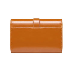 Oil Wax Leather Women's Wallet Clutch RFID