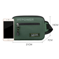 Outdoor Casual Waist Bags Waterproof Nylon Fanny Pack Men Multilayer Phone Pouch