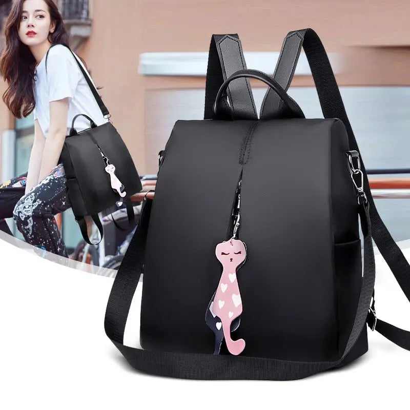 Oxford Women's Anti-theft Backpack High School Travel Bag