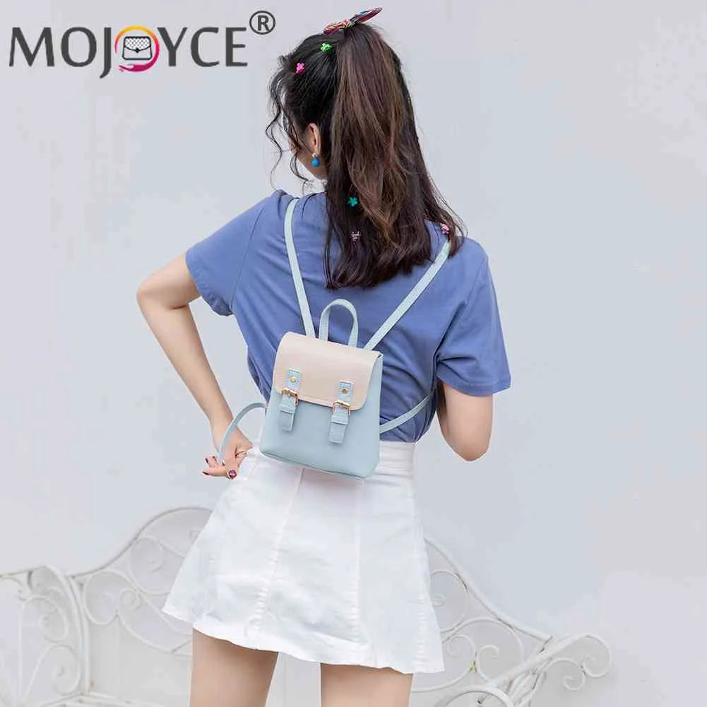 PU Hit Girls School Bags Splicing Flap Women Shoulder Bags