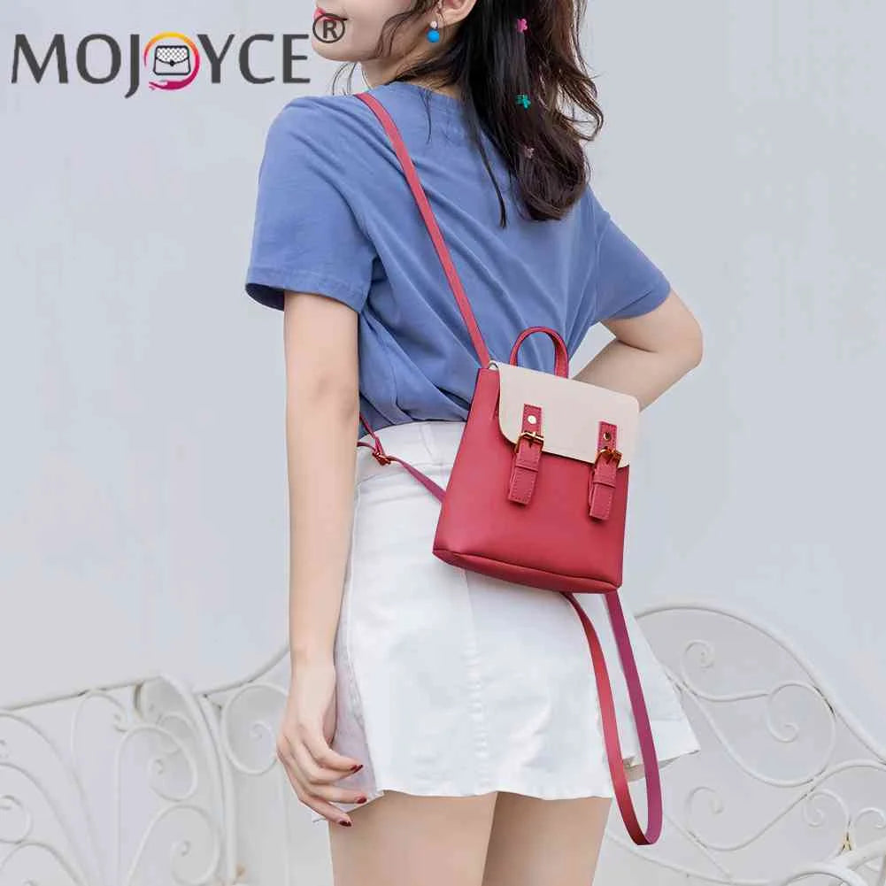 PU Hit Girls School Bags Splicing Flap Women Shoulder Bags