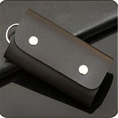 PU Leather Car Key Wallet Solid Key Holder Housekeeper Keys Organizer Key Case