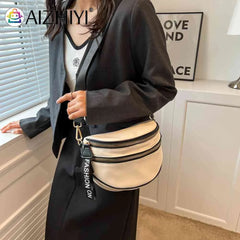 Women's Large Leather Crossbody Bag, Multi-Compartment