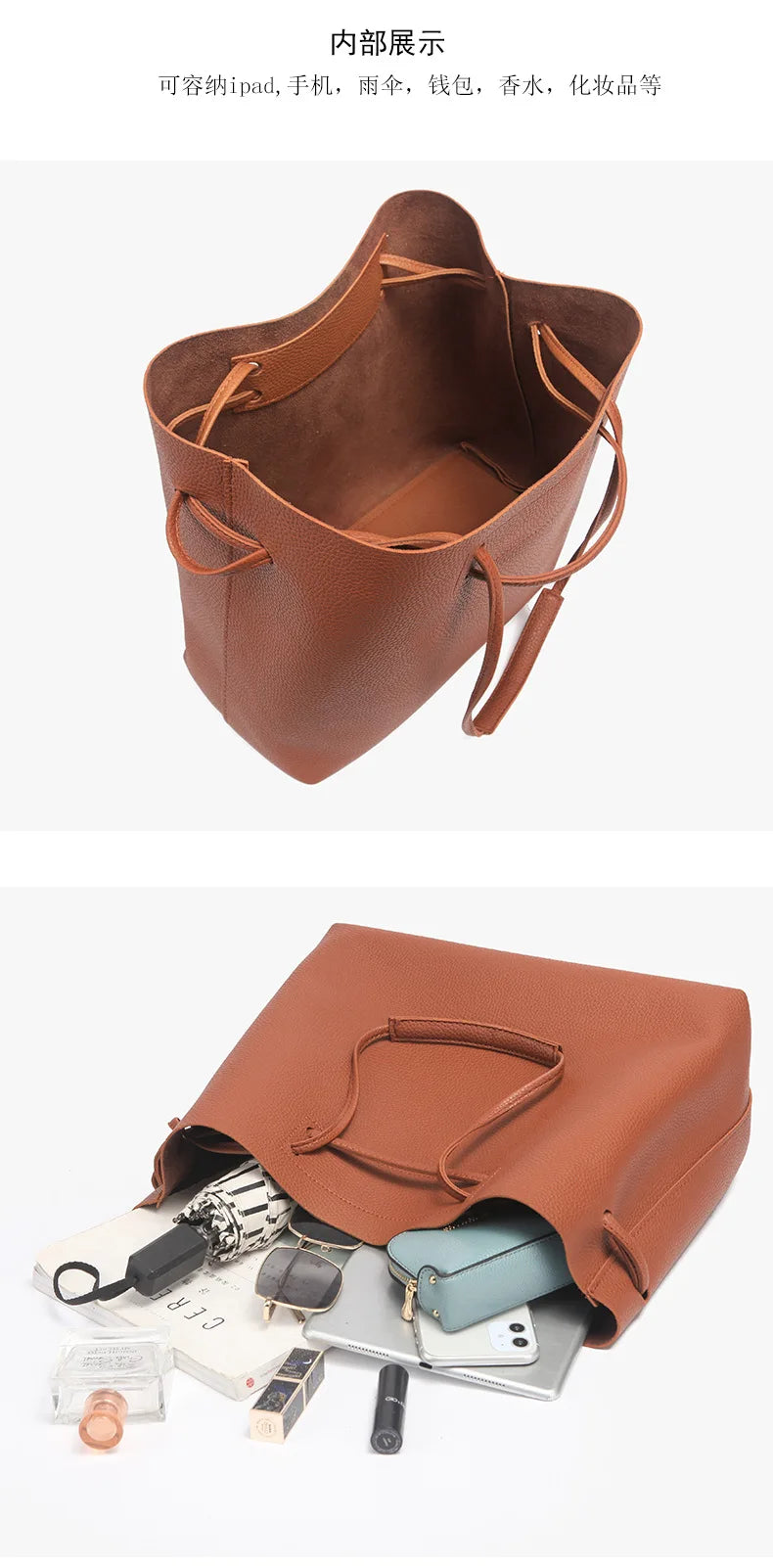 Large Women's Shoulder Bag Tote PU Leather Handbag Ladies Composite Bags