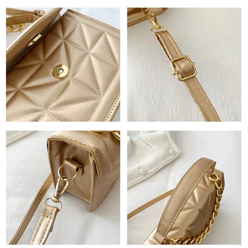 Women's Crossbody Flap Bag Small Chains Handbag Pouch