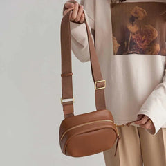Tassel Small Messenger Bag For Women Soft Solid Crossbody Shoulder Bag