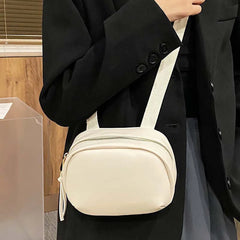 Tassel Small Messenger Bag For Women Soft Solid Crossbody Shoulder Bag