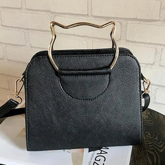 PU Leather Top-handle Women Handbag Tassel Shoulder Bag Casual Patchwork Tote