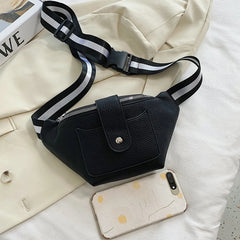 PU Leather Waist Bag Unisex Chest Bag Travel Money Phone Bags Ladies Fanny Pack
