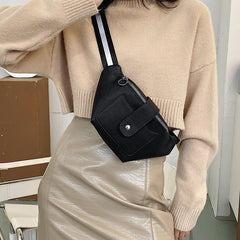 PU Leather Waist Bag Unisex Chest Bag Travel Money Phone Bags Ladies Fanny Pack