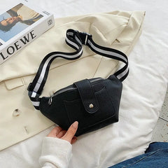 PU Leather Waist Bag Unisex Chest Bag Travel Money Phone Bags Ladies Fanny Pack