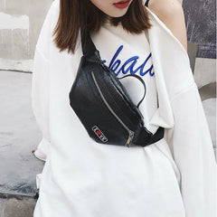 Men's PU Leather Waist Bag Fanny Pack Belt Bag Waist Pouch