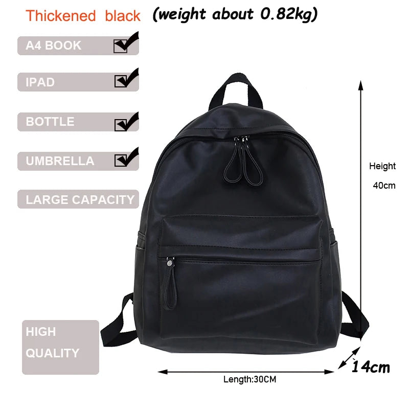 PU Leather Women Backpack High School Shoulder Bag Mochila Backpacks