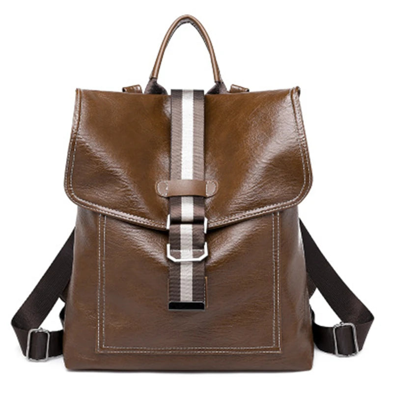 PU Leather Women Backpacks Girls Purse Lightweight Rucksack Shoulder Bag
