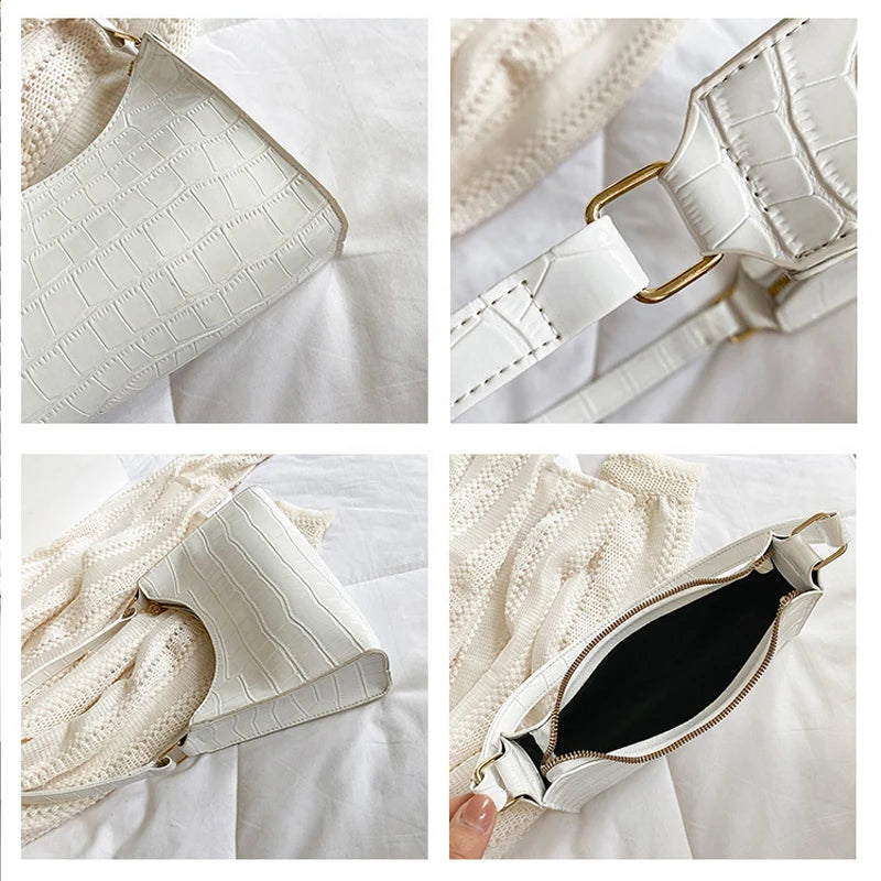 Crocodile Pattern Women Hobos Underarm Bag