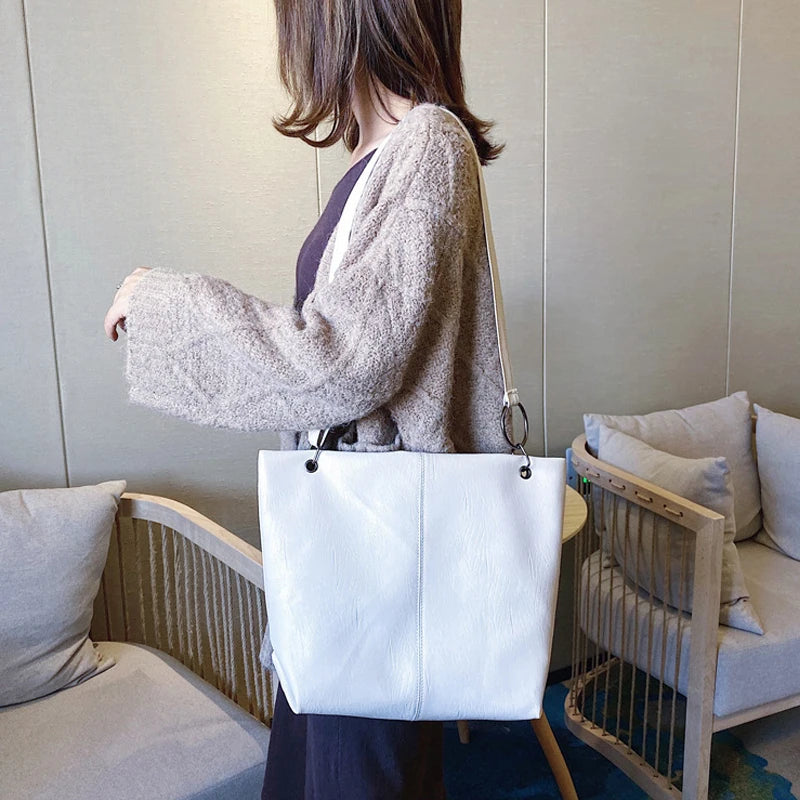 PU Leather Women Tote Bag Classic Shoulder Bag for Women Top Handle Bag