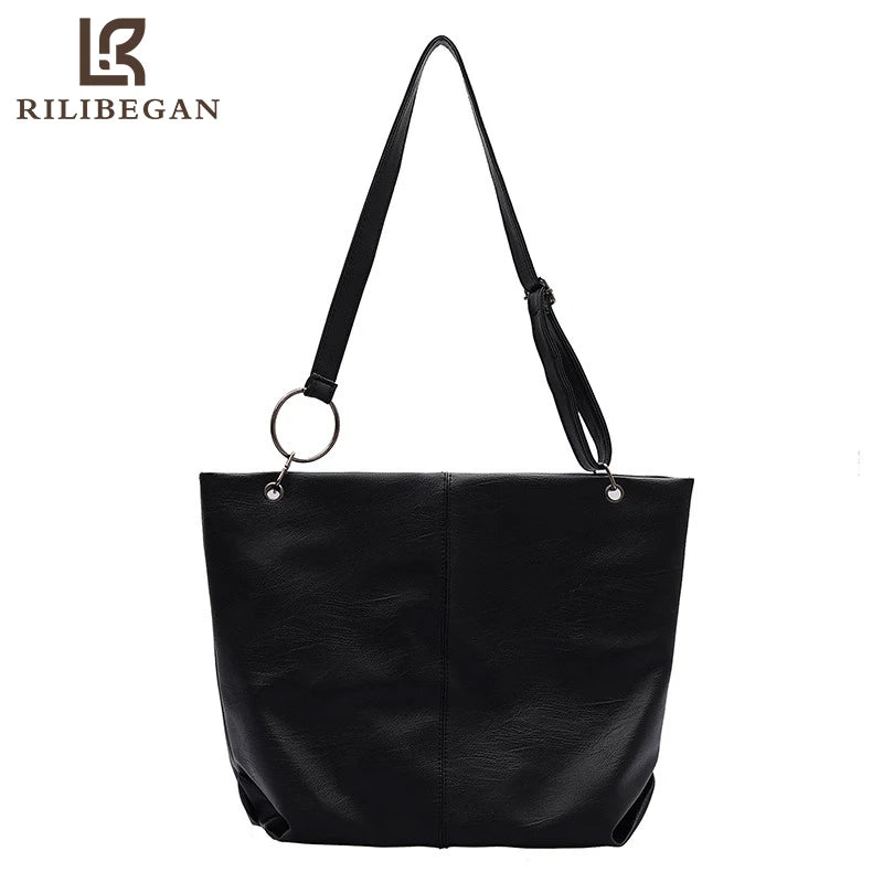 PU Leather Women Tote Bag Classic Shoulder Bag for Women Top Handle Bag