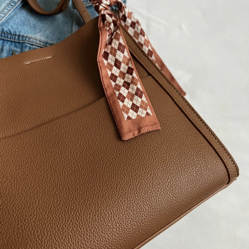 PU Leather Women's Tote Bag Shoulder Bag Classic Ladies Handbag