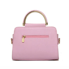 PU Leather Women's Tote Bag Triangle Patchwork Shoulder Bag