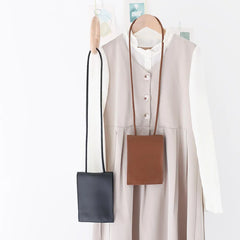 Vintage Soft Leather Crossbody Bag Mini Mobile Bag