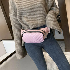 PU Women Bag Waist Chest Pouch Female Belt Purse Travel Phone Crossbody Bags