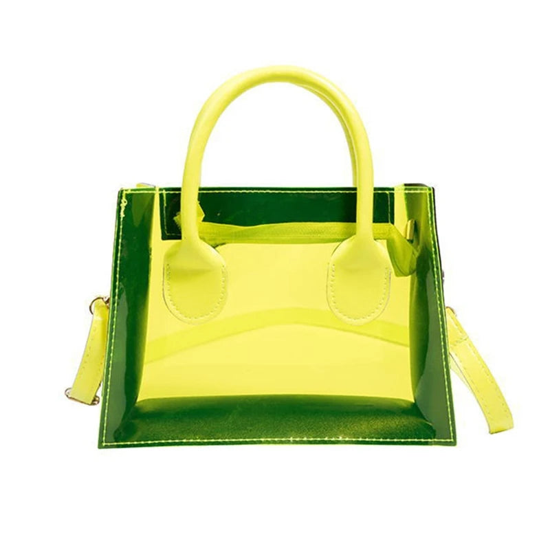 Transparent PVC Jelly Bag Beach Shoulder Crossbody Tote