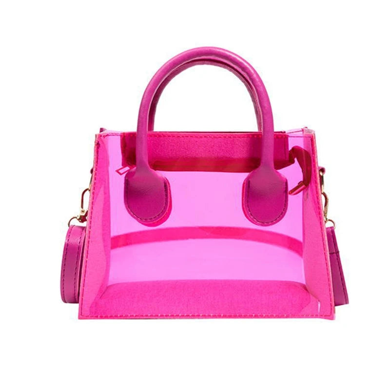 Transparent PVC Jelly Bag Beach Shoulder Crossbody Tote