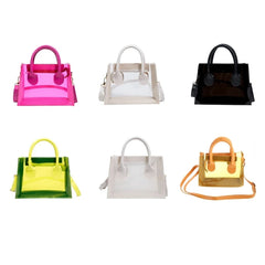Transparent PVC Jelly Bag Beach Shoulder Crossbody Tote
