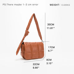 Padded Pillow Shoulder Bag Quilted Crossbody Messenger Bag