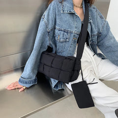 Tofu Pillow Bag Nylon Crossbody Casual Shoulder Purse Handbag