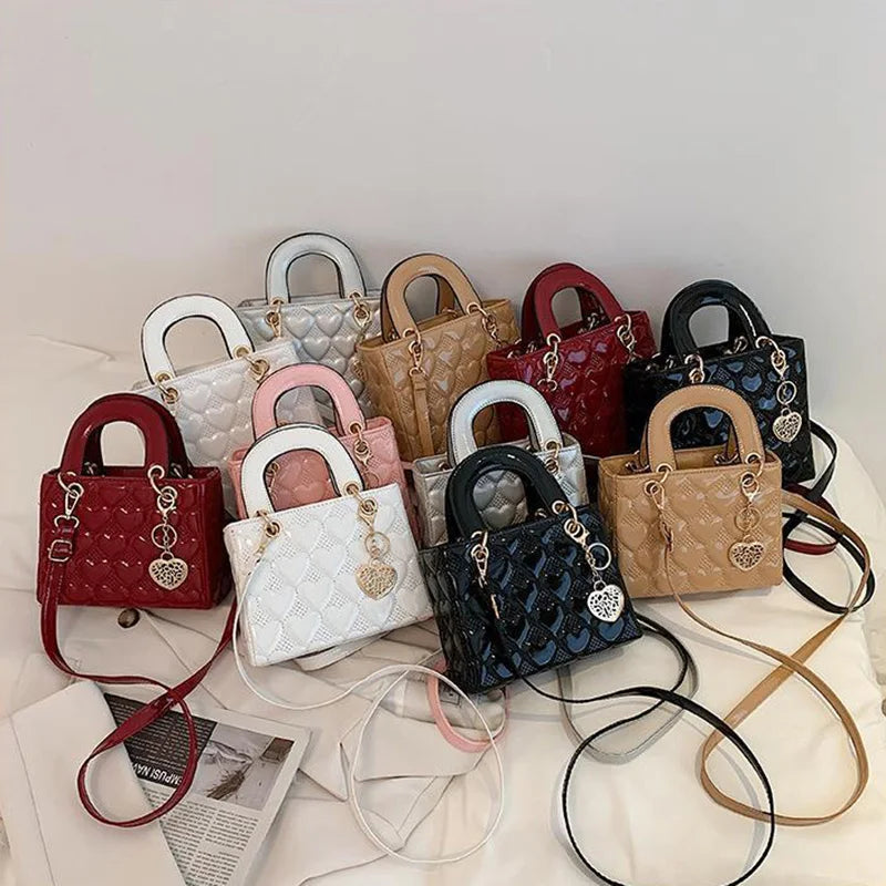 Heart Embossed Wedding Tote Shoulder Bag for Women