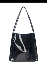 Vintage Patent Shoulder Bag for Women