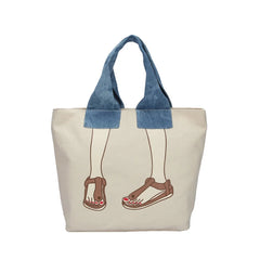 Canvas Shoulder Bag Large Capacity Travel Shopping Tote