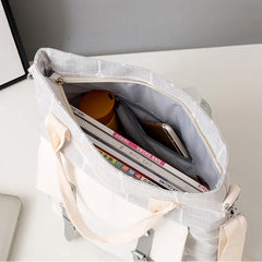 Plaid Shoulder Bag Canvas Crossbody Harajuku Messenger Handbag