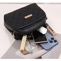 Plaid Women's Shoulder Bag PU Leather Messenger Bag