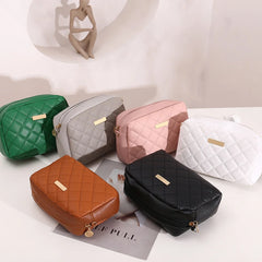 Plaid Women's Shoulder Bag PU Leather Messenger Bag