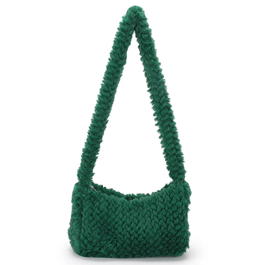 Plush Hobos Totes Women Shoulder Handbags