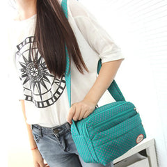 Multicolor Polka Dot Crossbody Bag Nylon Shoulder Messenger Phone Bag