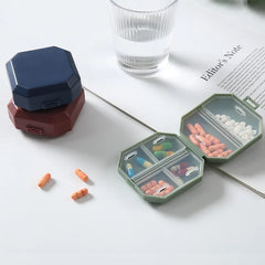 Portable Nordic Style Pill Box Tablet Pillbox Dispenser Medical Kit Organizer