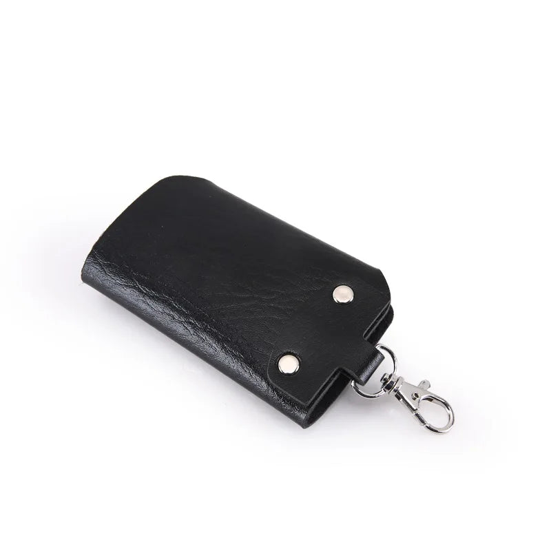 Portable Leather Keychain KeyHolder Organizer Pouch CarKey Wallet