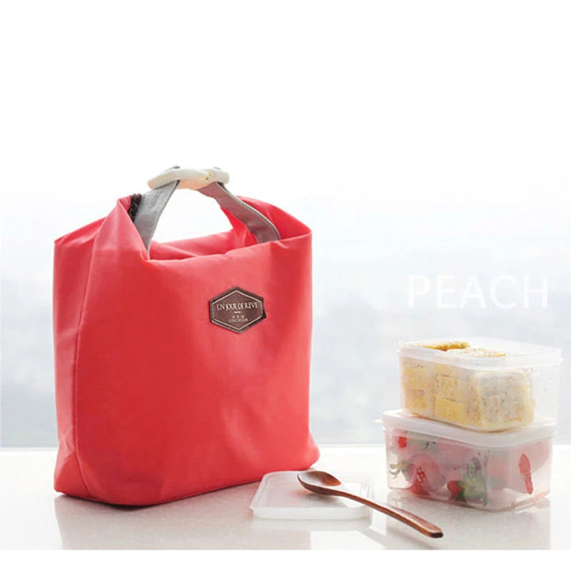 Portable Thermal Insulated Lunch Bag Cooler Lunchbox Storage Bag Lady Carry...