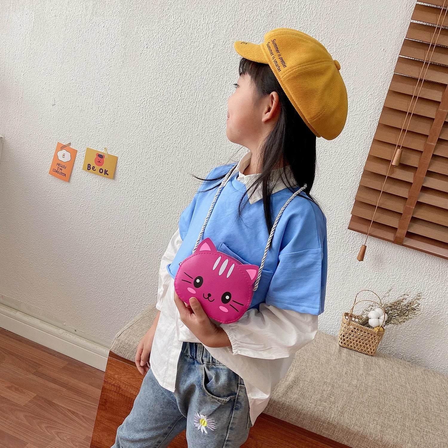 Princess Children's Mini Handbags Baby Girls PU Leather Small Shoulder Crossbody
