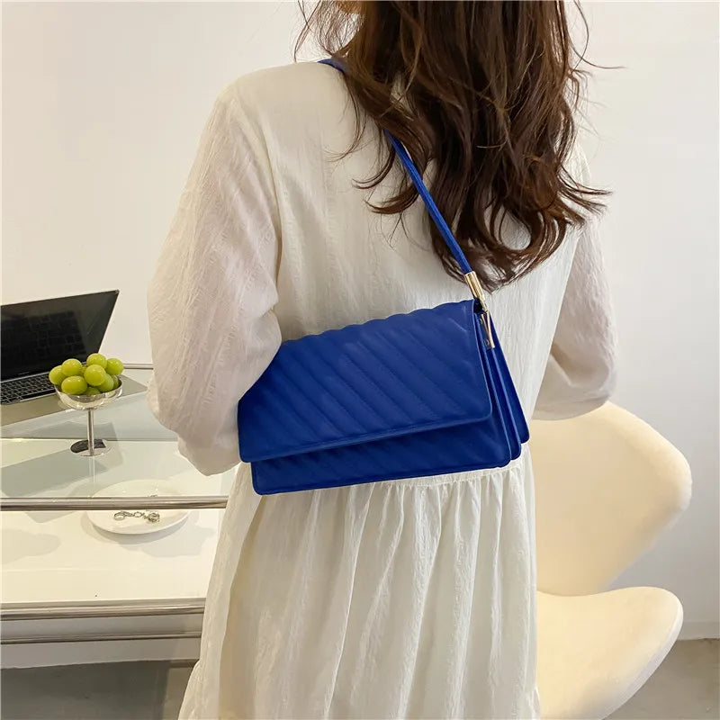 Women PU Leather Handbag Underarm Shoulder Bag Totes Purse Pouch