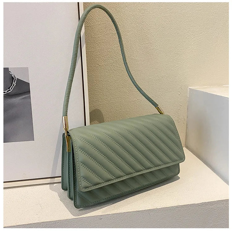 Women PU Leather Handbag Underarm Shoulder Bag Totes Purse Pouch