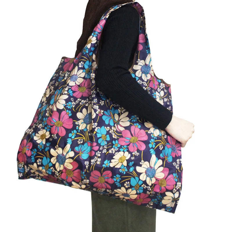 Eco-Friendly Foldable Shopping Bag Cartoon Design Large Capacity