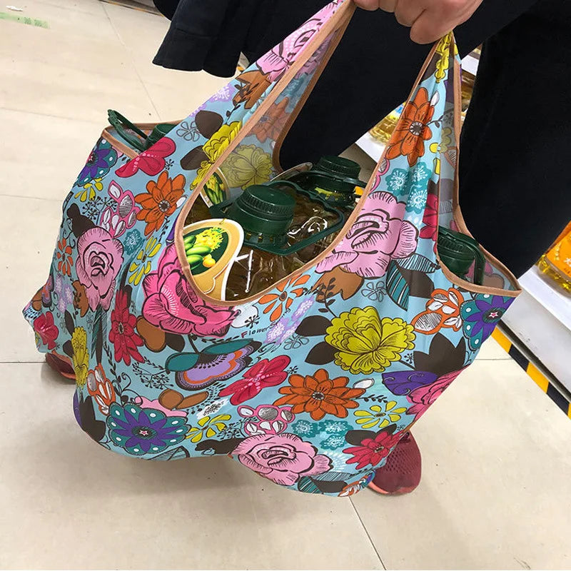 Eco-Friendly Foldable Shopping Bag Cartoon Design Large Capacity