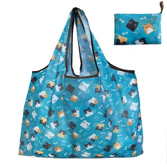 Eco-Friendly Foldable Shopping Bag Cartoon Design Large Capacity