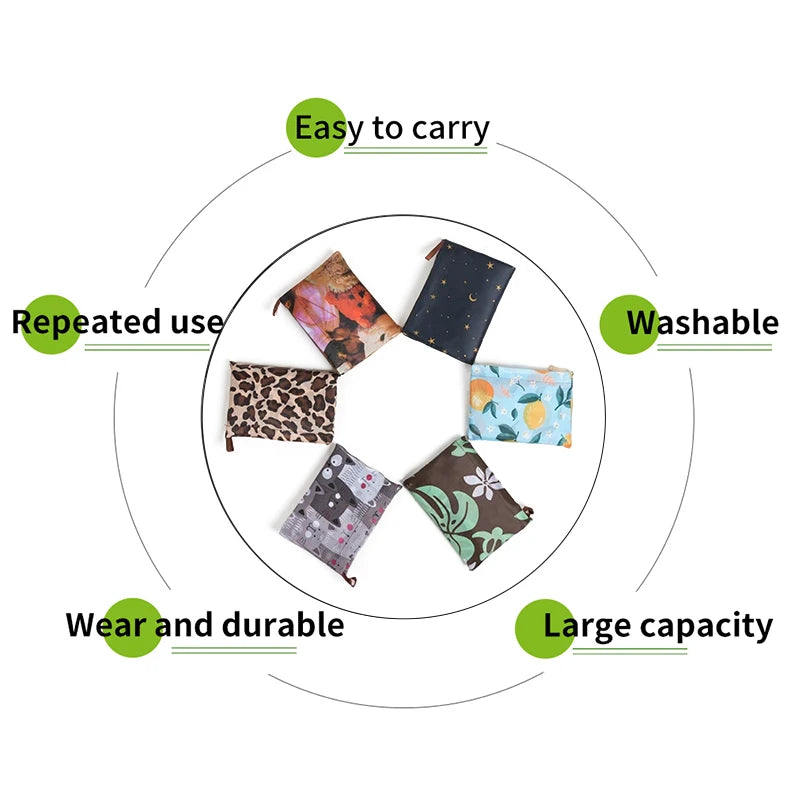Eco-Friendly Foldable Shopping Bag Tote Handbags