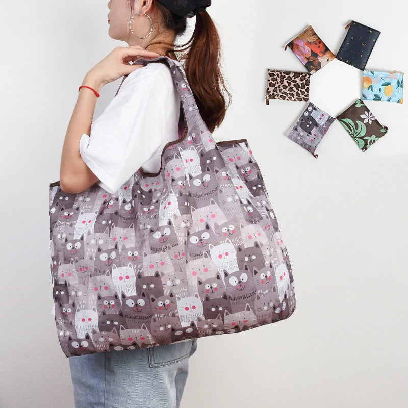 Eco-Friendly Foldable Shopping Bag Tote Handbags